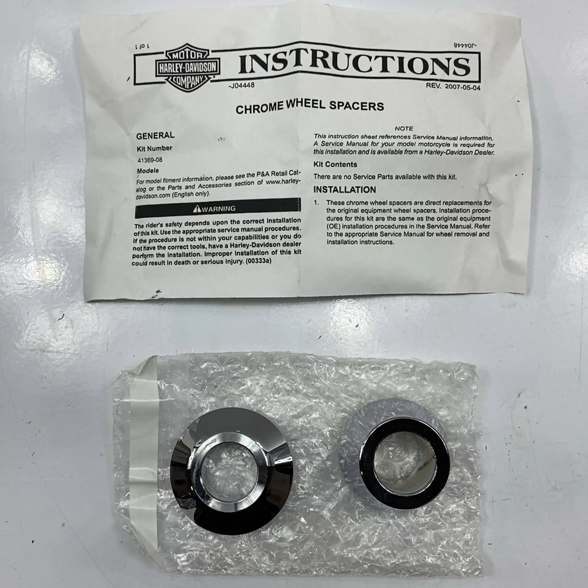 Kit d'entretoise conique de roue arrière OEM 41369-08